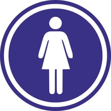 Informacijska nalepka - ženski WC 10 cm