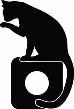 Zaščitna nalepka za stikalo - Single Cat