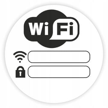 Informacijska nalepka - BREZPLAČEN WIFI bela 10 cm