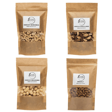 Keto set - indijski oreščki 500 g + brazilski oreščki 500 g + mandlji 500 g + makadamija 250 g