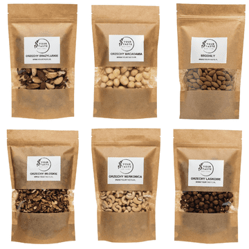 Brazilski 500g + Makadamija 250g + Indijski oreščki 500g + Mandlji 500g + Lešniki 500g + Italijanski 500g