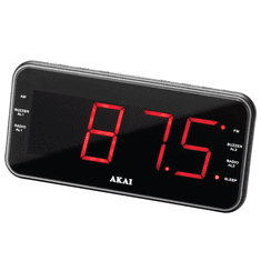 Akai Radioura ACR-3899, AM/FM, PLL, 40 postaj, dvojni alarm, USB, AUX, LED