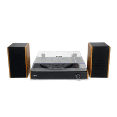 Akai Gramofon ATT-240SP, 2×10 W RMS, Bluetooth 5.3, USB RCA, samodejna zaustavitev, oreh