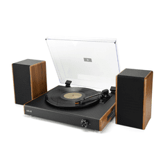 Akai Gramofon ATT-240SP, 2×10 W RMS, Bluetooth 5.3, USB RCA, samodejna zaustavitev, oreh
