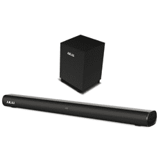Akai zvočniški modul ASB-20CSW 2.1 80 W RMS Bluetooth 5.3 HDMI ARC USB črne barve
