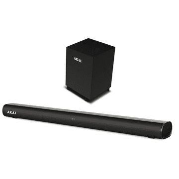 Akai zvočniški modul ASB-20CSW 2.1 80 W RMS Bluetooth 5.3 HDMI ARC USB črne barve