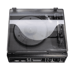 Akai Gramofon ATT-15SE, 2×3 W RMS, Bluetooth 5.0, FM, AM, USB, SD, kaseta, črne barve