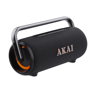 Akai BT zvočnik ABTSW-75 60W RMS Bluetooth 5.3 IPX5 TWS RGB črne barve