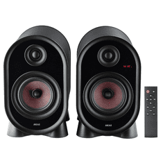 Akai aktivni zvočniki AHS-500A 2×25 W RMS Bluetooth 5.1 FM USB črne barve
