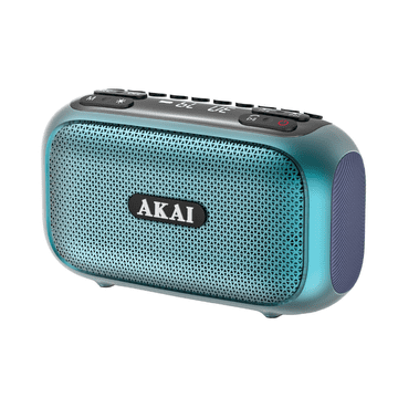 Akai radio APR-700 2×3 W RMS Bluetooth 5.3 FM USB microSD RGB zelena