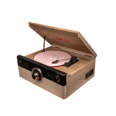 Akai Gramofon ATT-300CC 2×9 W RMS Bluetooth 5.0 CD kaseta FM USB les