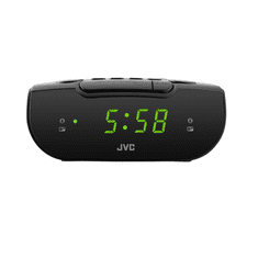 JVC radio ura RA-E111B AM/FM 0,3 W 2 alarma spanje dremež črne barve