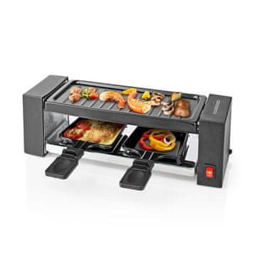 MELISSA Raclette žar 16300031 400 W za 2 osebi 23 × 10 cm črne barve