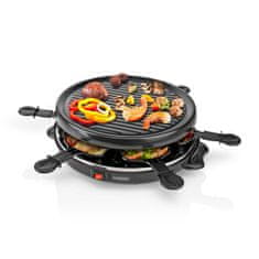 MELISSA Raclette žar 16300032 800 W za 6 oseb 29 cm črne barve
