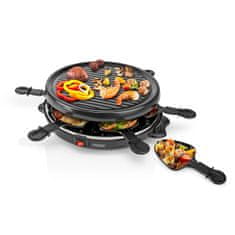 MELISSA Raclette žar 16300032 800 W za 6 oseb 29 cm črne barve