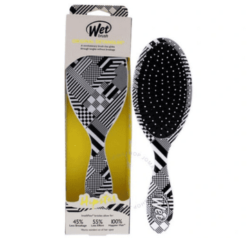 Wet Brush Mokra krtača Hipster Detangler Diagonal Checkers Brush Black and White