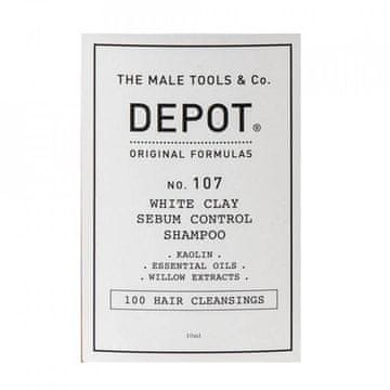 DEPOT NO.107 WhiteClay SebumControl šampon za mastne lase 10 ml