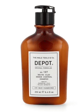 DEPOT NO.107 WhiteClay šampon za nadzor sebuma za mastne lase 250 ml