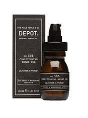 DEPOT Olje za brado št. 505 z usnjem in lesom 30 ml