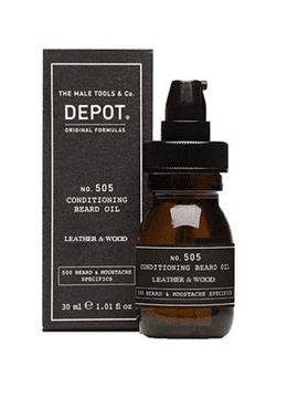 DEPOT Olje za brado št. 505 z usnjem in lesom 30 ml