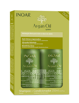 INOAR DUO šampon z arganovim oljem 250 ml + balzam 250 ml