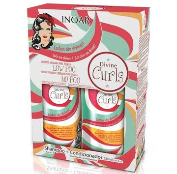 INOAR DUO Divine Curls šampon 250 ml + balzam 250 ml