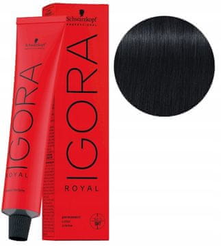 Schwarzkopf Barva za lase Igora Royal 60 ml 1-1 ČRNI PEPEL