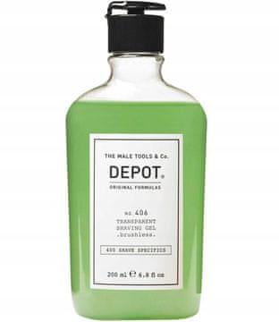 DEPOT št. 406 Prozoren gel za britje 200 ml