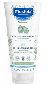 Mustela 2v1 čistilni gel 200 ml