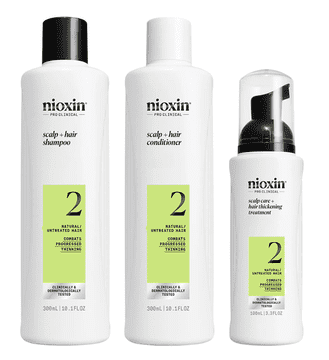 Nioxin System 2 komplet šampon + balzam + nega 2x300 + 100 ml