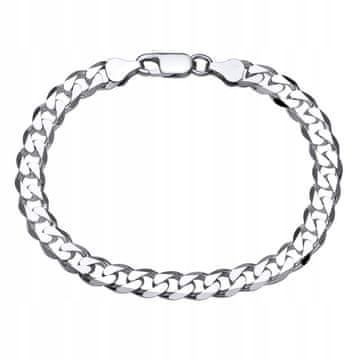 Moška srebrna zapestnica 925 SREBRO Diamant 6 mm POLNA