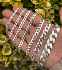 SREBRNA 925 MOŠKA ZAPEŠNICA Z DIAMANTI, POLNA ŠIROKA 10 mm ITALIJANSKA