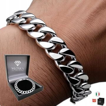 MOŠKA CELOTA SREBRNA ZAPESTNICA IZ SREBRA 925 Z DIAMANTI