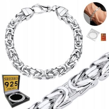 DEBEL srebrn moška zapestnica ROYAL Weave zapestnica darilo