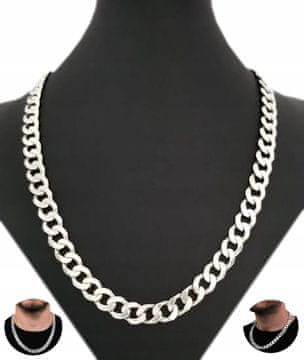 DEBEL srebrn obesek za moške, 7 mm/50 cm, oklepno srebro 925