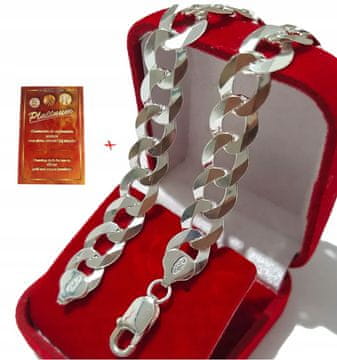 ITALIJANSKA SREBRNA MOŠKA ZAPEČNICA IZ SREBRA 925 ZAPEČNICA 11 mm/24 cm Oklep