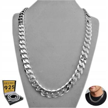 ŠIROKA moška srebrna verižica 8 mm SREBRNO 925 Z DIAMANTI