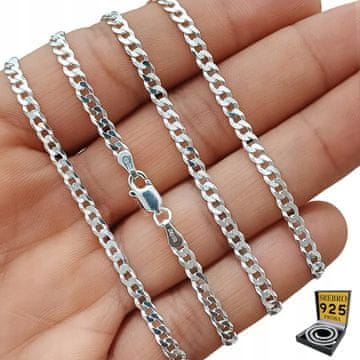 ITALIJANSKA SREBRNA MOŠKA VERIGA IZ SREBRNEGA 925 Z DIAMANTI