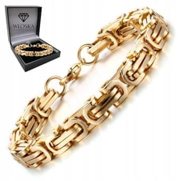 ELEGANTNA ZAPESTNICA Zlata moška zapestnica ROYAL Byzantine Weave