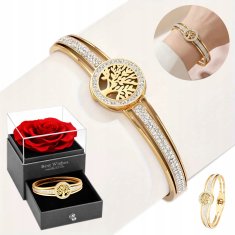 Elegantna ženska zlata zapestnica, modna, diamantna, ITALIJANSKA, 19-21 cm