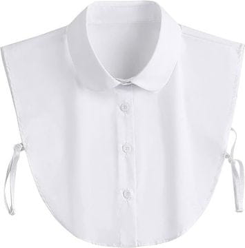 Ženska umetna SRAJCA gladka BEL OVRTNIK z elegantno zaponko