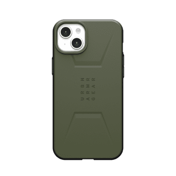UAG Civilian Magsafe - zaščitni ovitek, združljiv z MagSafe, za iPhone 15 Plus (olivna barva)