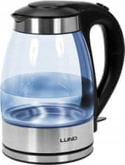 Lund ELEKTRIČNI STEKLENI GRELNIK LED 1,8 L