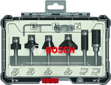 Bosch 6-DELNI KOMPLET REZALNIKOV ZA OBLIKOVANJE IN ROBOV, ROČAJ 6 MM