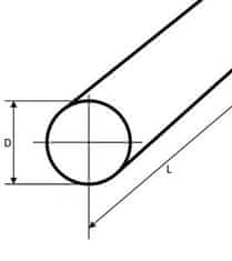 Almika Vlečena okrogla jeklena palica, premer 17 mm, 500 mm