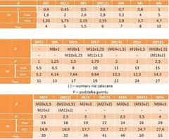 Šesterokotne matice M16 z vdolbino, razred 8.8 DIN 934 100 kosov