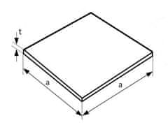 Almika Aluminijasta plošča formata 4x250x250 mm