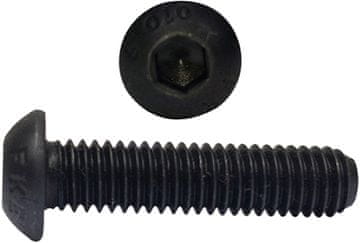 Eneron Vijaki s črno kroglico M3x6 razred 10.9 ISO 7380, 20 kosov