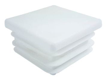 Končna kapa profila bela 10x10 mm kvadratna 5 kosov.