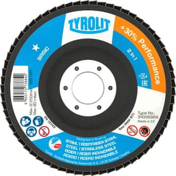 Tyrolit Konveksni lamelarni disk 125x22,23 GR.60 BASIC 2v1